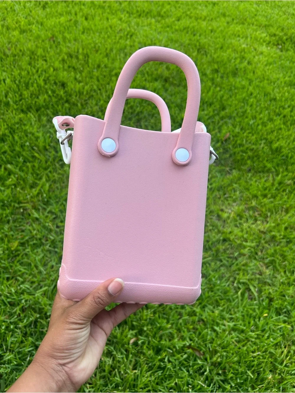 Pink Beaded Character Mini Tote